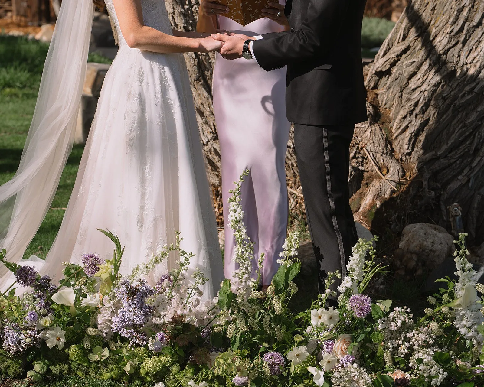 Chartreuse, white, and lilac Spruce Mountain Ranch wedding, image 6