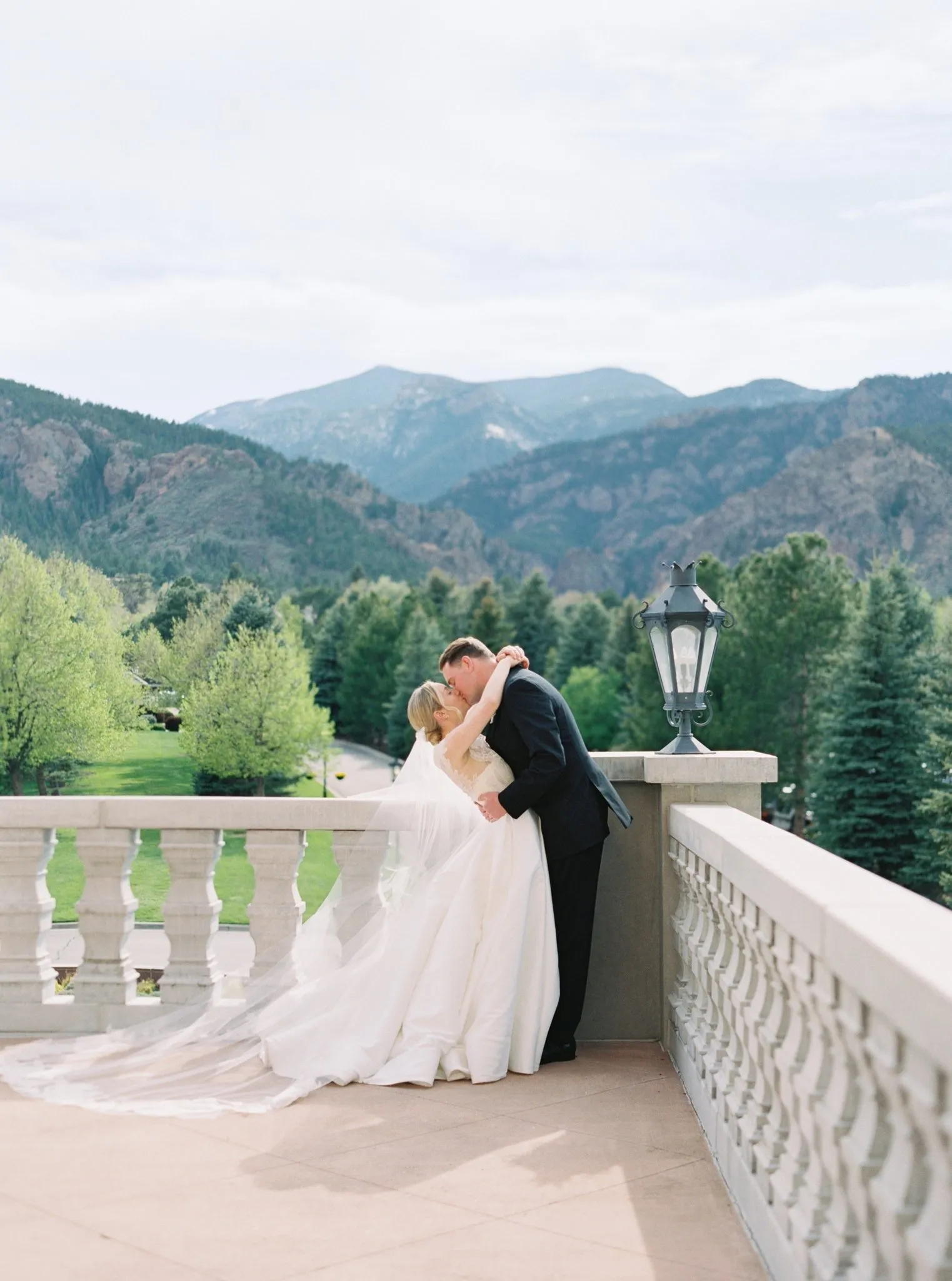 Former portfolio lead image from the ethereal white Broadmoor wedding