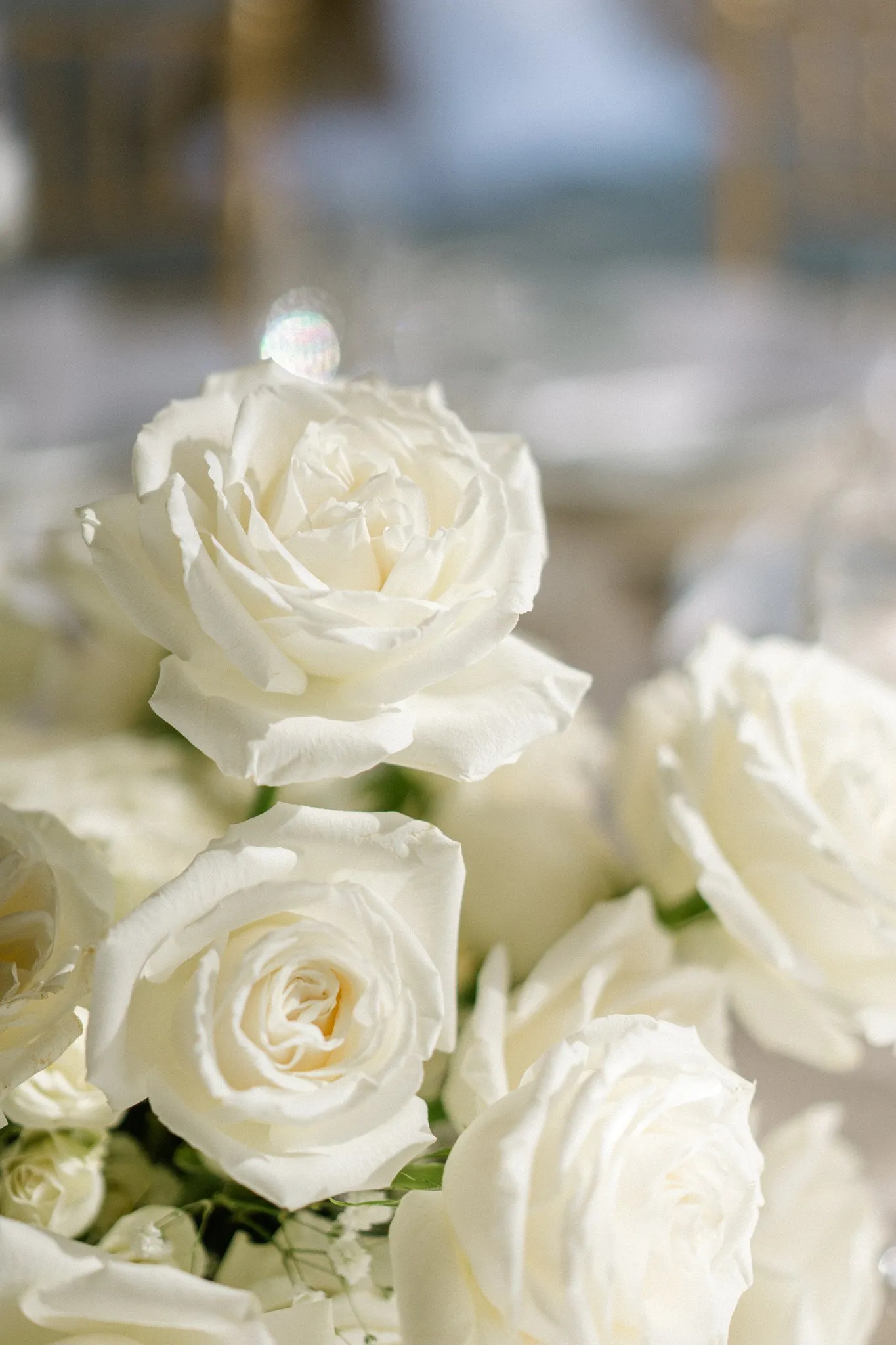 Ethereal white Broadmoor wedding flowers, image 11