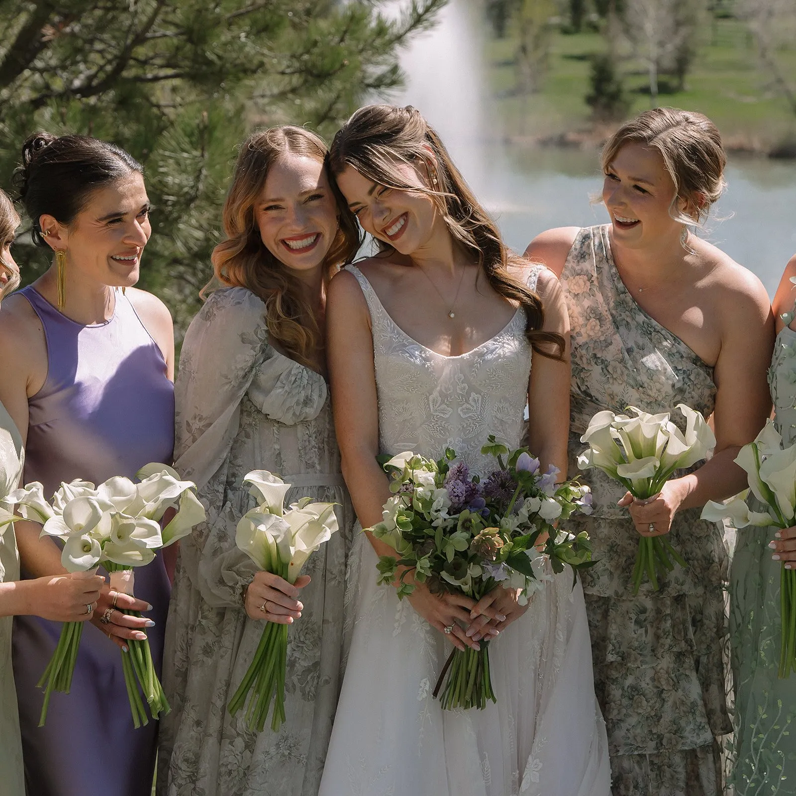 Chartreuse, white, and lilac Spruce Mountain Ranch wedding, image 24