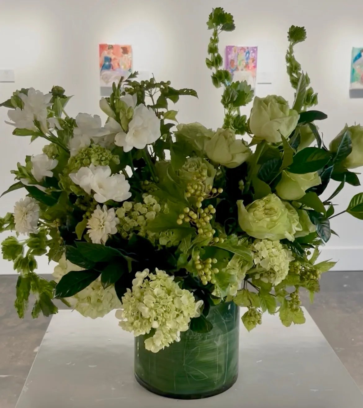 Corporate floral workshop arrangement